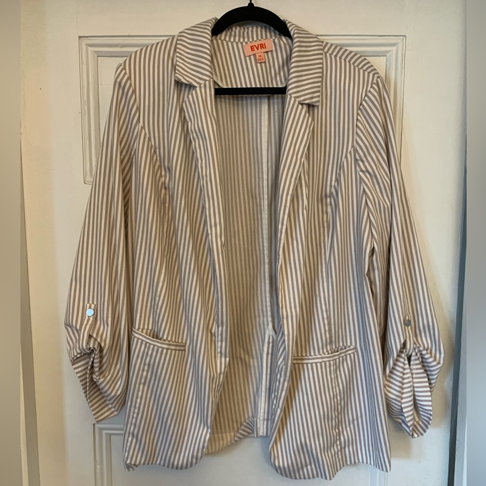 Oversized striped blazer